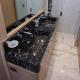 столешница для ванной комнаты - Черный мрамор Nero Portoro (Неро Порторо)